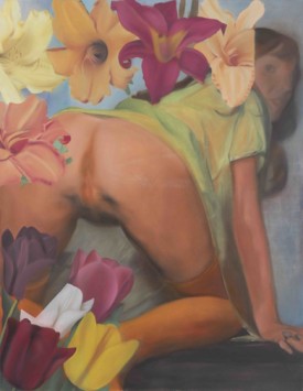 Robert Overby, UT Daylillies, 1977. Oil on canvas, 77½ x 60 inches. Courtesy of Fredericks & Freiser