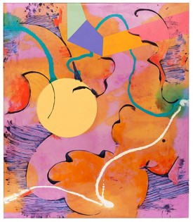 Walter Darby Bannard, Recamier, 2016. Acrylic on canvas, 56-1/2 x 48 inches. Courtesy of Berry Campbell