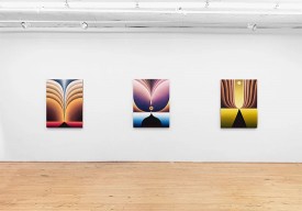 Installation view, "Loie Hollowell: Mother Tongue," 2016, at Feuer/Mesler. Courtesy of the gallery.
