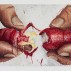 Marilyn Minter, 100 Food Porn #6, 1989-90. Enamel on metal, 24 x 30 inches. Hort Family Collection