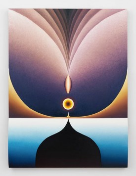 Loie Hollowell, Incoming Tide, 2016. Oil, acrylic medium, sawdust, and high-density foam on linen over panel, 48 x 36 inches. Courtesy of the artist and Feuer/Mesler.