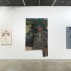 Works by, left to right, Nancy Spero, Leon Golub and Jenny Holzer installed at David Nolan Gallery in the exhibition under review