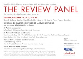 flyer for The Review Panel, December 13, 2016