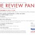 flyer for The Review Panel, December 13, 2016