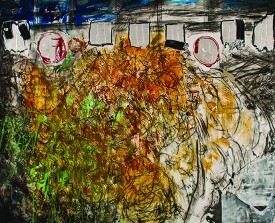 Connie Fox, Sammy’s Beach II, 2009. Acrylic on linen, 55 x 68 inches. From the collection of Connie Fox, Photo: Jenny Gorman