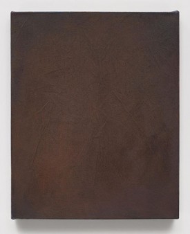 Byron Kim, Innocence over Blue, 2016. Glue, oil, and pigment on dyed canvas, 22 x 18 inches. Courtesy of James Cohan