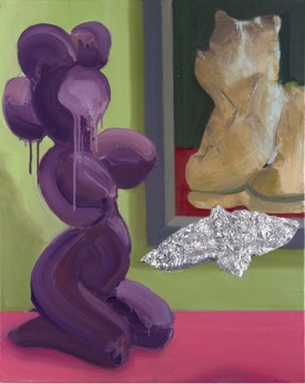 Dennis Kardon, An Important Announcement, 2015. Oil on linen, 40 x 32 inches. Courtesy of the Artist