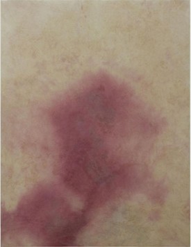 Byron Kim, Blue Lift Sandalwood Fall, 2016. Dyed canvas, 62-1/4 x 48 inches. Courtesy of James Cohan Gallery