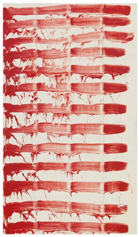 David Reed, #49, 1974. Oil on canvas, 76 × 44 inches. Museum of Contemporary Art San Diego, Gift of David Reed © 2017 David Reed / Artists Rights Society (ARS), New York. Photo: Rob McKeever