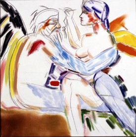 R.B. Kitaj, Los Angeles No. 22 2002 oil on canvas, 36 x 36 inches
