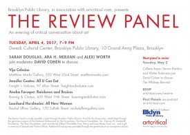 flyer for April's panel