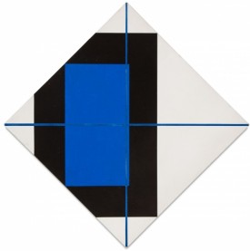 Harvey Quaytman, Hone, 1988. Acrylic and ground glass on canvas, 65 x 65 inches. Courtesy of Van Doren Waxter