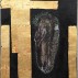 Alfonse Borysewicz, Flagellation, 2010-14. Oil and wax on linen with gold leaf on cardboard, 26 x 21 inches. Courtesy of the Artist
