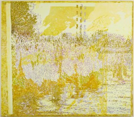 Greg Lindquist; Duke Energy's Sutton Lake (Selenium), 2015. Oil on canvas, 78 by 68 inches. Courtesy of the artist.