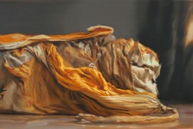 Xie Xiaoze, Tribhuvan University Library Rare Book Room (Study No. 2), 2016. Oil on linen, 36 x 62 inches. Courtesy of the Artist and Chambers Fine Art.