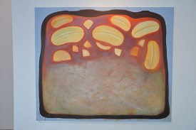 Jennifer Coates, Snickers Bar, 2016. Acrylic on canvas, 60 x 72 inches. Courtesy of the Artist and Freight & Volume