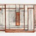 David Novros, Untitled, 1974. Charcoal and red oil paint on paper, 22-3/4 x 59-1/4 inches. Courtesy of the Artist and Paula Cooper Gallery.