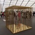 Sylvie Fleury, Gold Cage PKW, 2003. Brass, 70-3/4 inches square. Courtesy of Salon 94