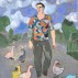 Sandro Chia, The Wayfarer With Ducks, 2017. Oil on Canvas, 60-1/4 x 48 inches. Courtesy of Marc Straus Gallery