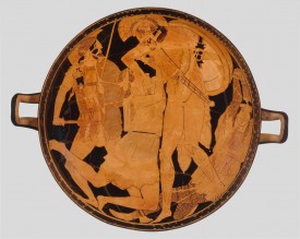 Cup with Achilles Slaying Penthesileia, attributed to the Penthesileia Painter, ca. 470–460 BCE. Terracotta, Red-figure © Staatlichen Antikensammlungen und Glyptothek, Munich, photograph by Renate Kühling