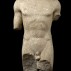 Statue of Smiling Kouros with Dedication to Apollo, 500 BCE. Parian marble, 96 cm high. Athens, National Archaeological Museum, 20 © Hellenic Ministry of Culture and Sports - Archaeological Receipts Fund.