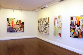 Installation shot of works by Lois Dickson on view in June/July 2017 at the New York Studio School.