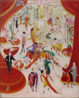 Florine Stettheimer, Spring Sale at Bendel’s, 1921. Oil on canvas, 50 x 40 inches. Philadelphia Museum of Art