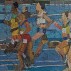 Clintel Steed, Runners #1 (Olympic Series), 2017. Oil on masonite, 48 x 19 inches. Courtesy of the Artist