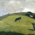 William Nicholson, Cattle and a White Horse at Pasture 1918. Oil on canvas, 20-1/2 x 22-1/2 inches. Private Collection ©Elizabeth Banks