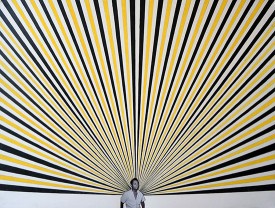 Rico Gatson, St. James #3, 2015. Color pencil and photograph on paper, 22 x 30 inches. Courtesy of Ronald Feldman Fine Arts, New York