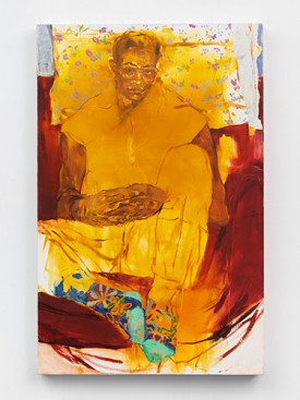 Jennifer Packer, Tia, 2017. Oil on canvas, 39 x 25 inches. Courtesy of the artist and Corvi-Mora, London