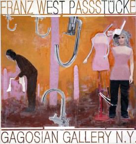 Franz West, Poster Design (Gagosian Gallery), 2007-08. Collage and paint on digital print, mounted on canvas, 67-1/2 x 74-3/4 inches. Courtesy Gagosian Gallery, © Franz West.