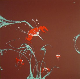 Heide Trepanier, Fatalist, 2005. Acrylic enamel on board, 42 x 42 inches. Courtesy Stux Gallery.