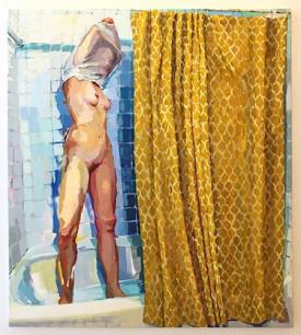 Rachel Rickert, Soft Boundaries, 2017. Oil on canvas, 63 x 56.5 inches. Courtesy of E.TAY Gallery and the artist