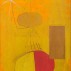 Robert Motherwell, Orange Personage, 1947. Oil and sand on canvas, 54-3/4 x 37 inches © Dedalus Foundation, Inc. / Licensed by VAGA, NewYork, NY