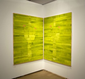 Emmitt Smith, desert of the real, 2017. Acrylic on panel, diptych, each panel 47 x 61 inches. Courtesy of the artist