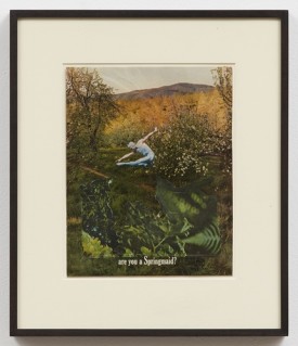 Jean Conner, Are You a Springmaid?, 1960. Paper collage, 10.125 × 8 inches. Courtesy of Karma