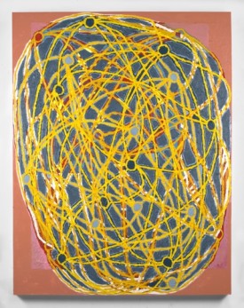 Emmitt Smith, mapstraction, 2017. Oil and acrylic on panel, 47 x 61 inches. Courtesy of the artist