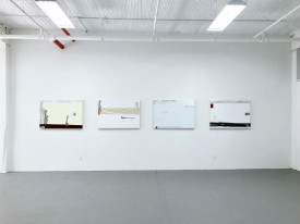Installation shot with works from Frances Barth’s Com series. Courtesy of Silas von Morisse Gallery