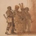 Rembrandt van Rijn, Four Musicians with Wind Instruments, ca. 1638. Pen and brown and black ink and brown wash, and red and yellow chalk. Thaw Collection, The Morgan Library & Museum