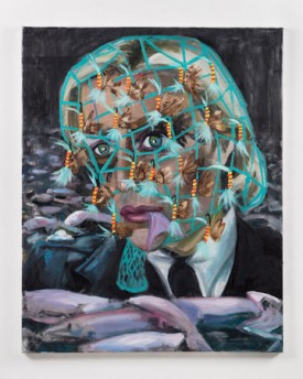 Dawn Mellor, Detective Superintendent Stella Gibson (Gillian Anderson), 2016. Oil on canvas, 30 x 24 inches. Courtesy of the Artist and team (gallery, inc.)