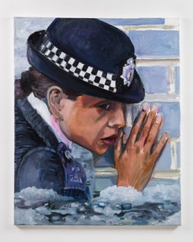 Dawn Mellor, Police Constable Jamilla Blake (Lolita Chakrabarti), 2016. Oil on canvas, 30 x 24 inches. Courtesy of the Artist and team (gallery, inc.)