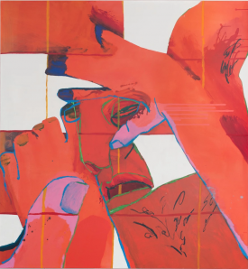 Sarah Faux, Too Late to be Free, 2017. Acrylic on canvas, 84 x 78 inches. Courtesy of the Artist