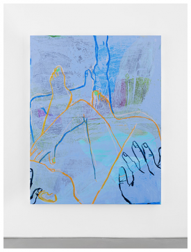 Sarah Faux, Breathe Under Water, 2017. Acrylic on canvas, 72 x 56 inches. Courtesy of the Artist