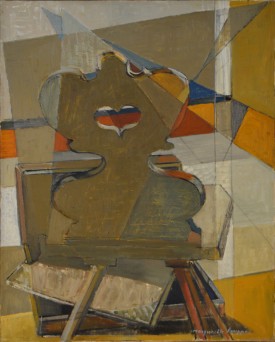 Marguerite Louppe, Rustic Chair, n.d. Oil on canvas, 82 x 66.5 cm