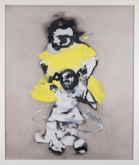 Kim Dingle, Untitled (not to worry), 2017. Oil on Plexiglas, 51 x 41 inches. Courtesy of the artist and Sperone Westwater