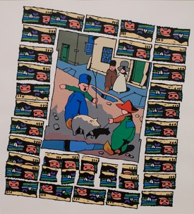 Trevor Winkfield, Republic of Small Children I, 1980. Acrylic on paper, 22 x 30 inches. Courtesy of the artist and Tibor de Nagy Gallery