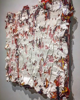 Rodney Dickson, Untitled, 2016. Oil on board, 17.75 × 17.75 inches. Courtesy of the Artists and David & Schweitzer Contemporary, New York