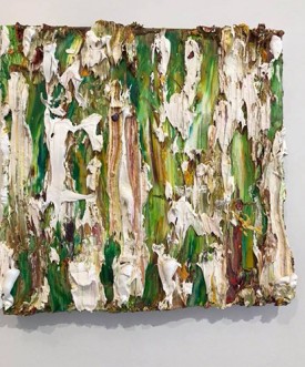 Rodney Dickson, Untitled, 2016. Oil on board, 17.75 × 17.75 inches. Courtesy of the Artists and David & Schweitzer Contemporary, New York