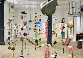 Perry Hoberman, Suspensions, 2018. Installation view. Courtesy of the artist and Postmasters, New York